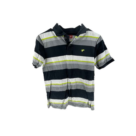 Wrangler Boys Striped Short Sleeve Collared Polo Shirt Youth Size Large 10/12 - Picture 1 of 5